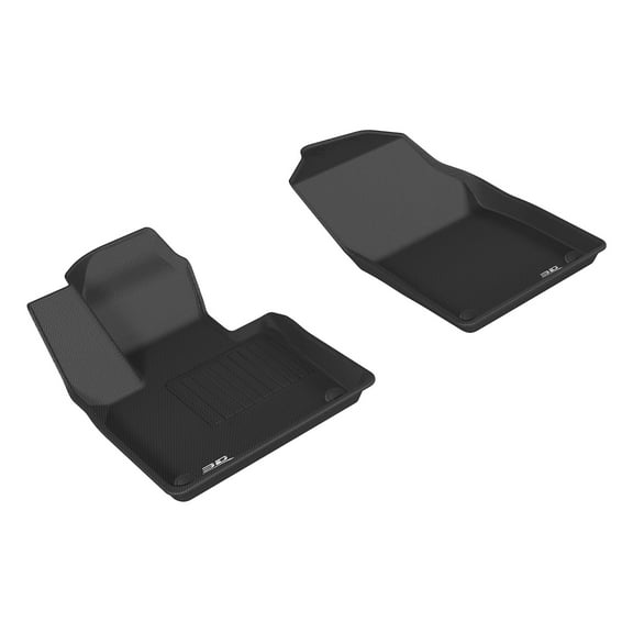 3D MAXpider Custom Fit Kagu Floor Mat (Black) Compatible with Volvo XC90 2015-2024 - Front Row