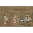 thumbnail image 2 of Tamura Suio 24x16 Gold Ornate Framed and Double Matted Museum Art Print Titled - Lover's Visit (1680-1730), 2 of 4