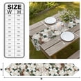thumbnail image 3 of White Magnolia Blossom Table Runner Linen Burlap Table Runner 36 Inches Small Spring Floral Flowers Farmhouse Dresser Scarves for Kitchen Island Coffee Dining Room Party Wedding Holiday Decor 13"x36", 3 of 8