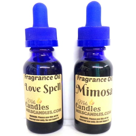 Combo - Mimosa and Love Spell - 1 oz Glass Bottle of Fragrance oils