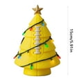 thumbnail image 3 of 6 inch Light Up Tennis Christmas Tree Decor, Fun Decorative Football,Leather Christmas Tree, Tree with a Gold Star, Christmas Table Decorations Figurine Set Perfect for Indoor Desks(Yellow), 3 of 8