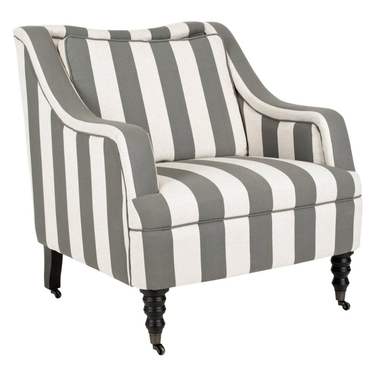 HN Home Walker Coastal Arm Chair - Grey Blue / White