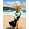 thumbnail image 3 of HAPPY BAY Women's Beachwear Summer Bikini Wraps Beach Wrap Sarong Cover up Skirt Bathing suit Swimsuit Swim Cover ups for Swimwear Coverups Women One Size Onyx, Floral, 3 of 6