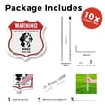 thumbnail image 3 of Warning This Property is Protected by Beagle (10 Pack) 12 inch X 12 inch Shield Shaped Rust-Free Aluminum Metal Signs with Aluminum Mounting Stakes Weather Resistant Made in the USA, 3 of 8