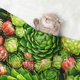 thumbnail image 2 of Yiaed Cactus And Succulents Print Dog Blankets-Cat Blanket Washable for Couch Protection,Puppy Blanket, Soft Plush Reversible Throw Furniture Protector-Medium, 2 of 8
