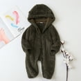 thumbnail image 3 of GYRATEDREAM Baby Boy Girl Winter Fuzzy Jumpsuit Infant Bear Ear Snowsuit Toddler Long Sleeve Footed Zipper Hoodie Romper Warm Onesie Coat for 3-12 Months, 3 of 8