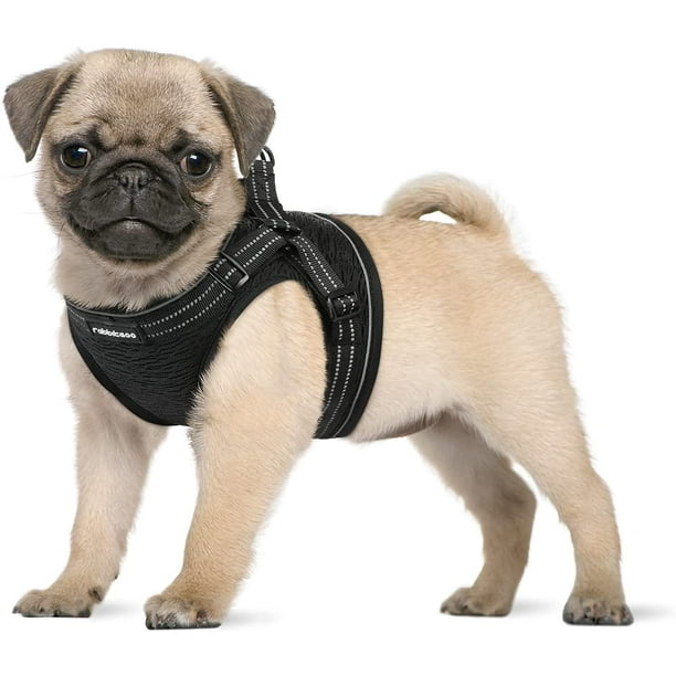 SAYDY Small Dog Harness Mesh Dog Vest Harness with Double D Rings Reflective Breathable Soft Pet Harness with Adjustable Hook Loop and Fast Release Buckle for Small and Medium Dogs Walmart