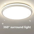 thumbnail image 5 of FastXmas 12 inch LED Ceiling Light Flush Mount, Flat Round Shaped Light Fixture with 3000K/4000K/6000K 3 Color Temperature, Modern Style Slim Ceiling Lamp with Acrylic Shade for Bedroom Living Room, 5 of 9