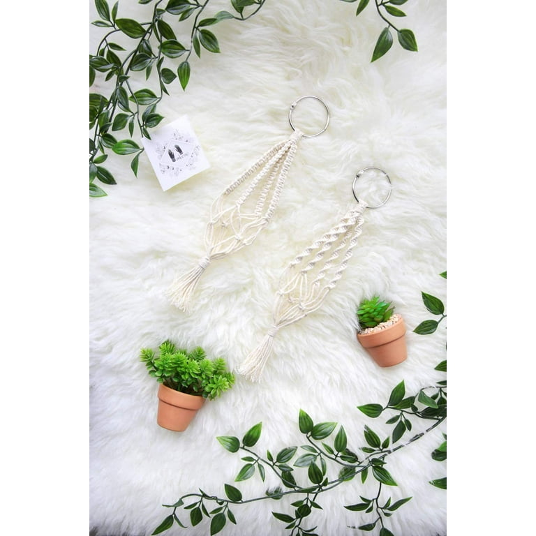 Rear view mirror macrame plant deals