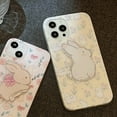 thumbnail image 6 of Beige Floral Bunny Phone Case for iPhone 14 Pro Max, Cute Korea 3D Rabbit Flower Cartoon Case with Rabbit Hold Stand for Women Girls, 6 of 12