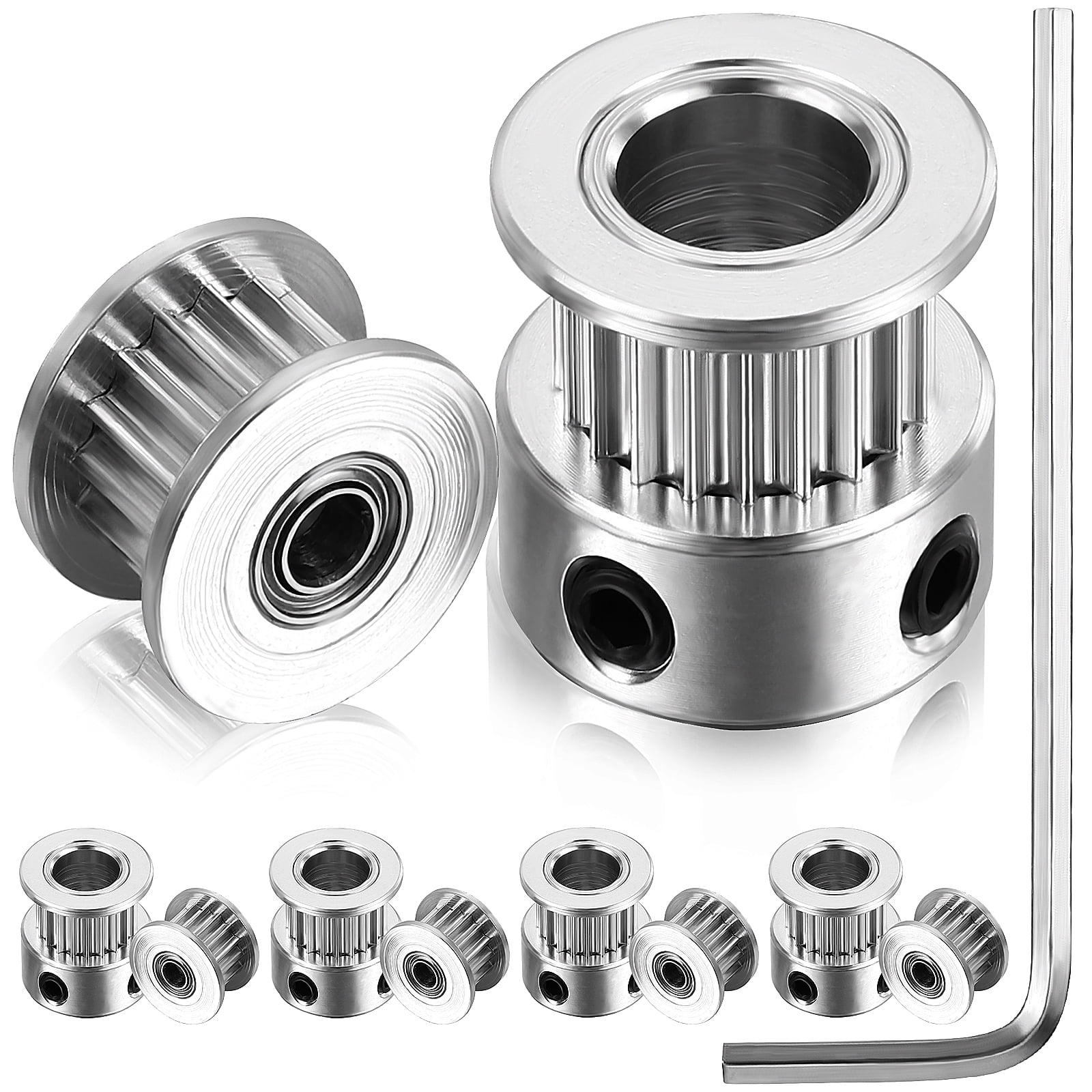 1 Set Idler Pulleys Timing Belt Pulleys Aluminum Alloy Synchronous