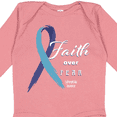 thumbnail image 4 of Inktastic Faith over Fear Hydrocephalus Awareness with Blue Ribbon Boys or Girls Long Sleeve Baby Bodysuit, 4 of 5