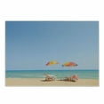 thumbnail image 1 of Seaside Cutting Board, Beach Chair Umbrella on the Beach Leisure Time Tourist Attractions Photo Print, Decorative Tempered Glass Cutting and Serving Board, Small Size, Turquoise Beige, by Ambesonne, 1 of 1