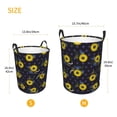 thumbnail image 3 of Sikiie Sunflowers Print Round Dirty Clothes Basket, Waterproof Standing Foldable Storage Basket, for Laundry Room, Bedroom, Bathroom Storage-Medium, 3 of 6