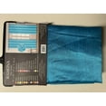 thumbnail image 3 of Set of 2 Ramona Faux Silk Grommet Top Curtains, 84" Long, Turquoise, 3 of 3