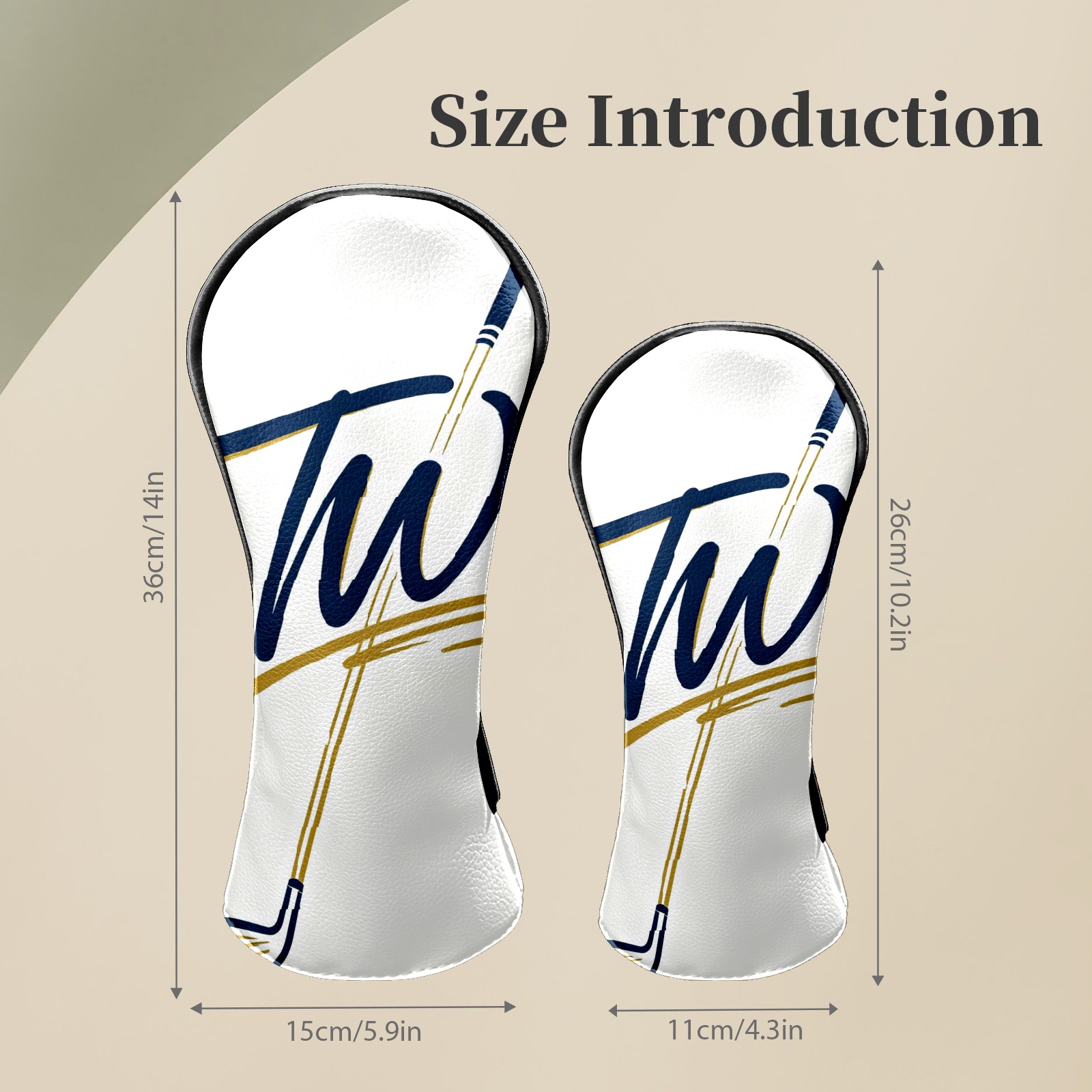 TW Golf Club Head Covers Waterproof Leather Golf Head Covers for Men Women Driver Head Cover Fairway Headcover for Golf Lovers