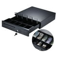 thumbnail image 3 of Yeacher Heavy Duty Electronic Cash Drawer Box Case Storage 5 Bill 5 Coin Trays Check Entry Support Auto Manual Open Key-lock RJ11 for Epson Star POS Printer Money Register - Coin Tray Adjustable Mov, 3 of 8