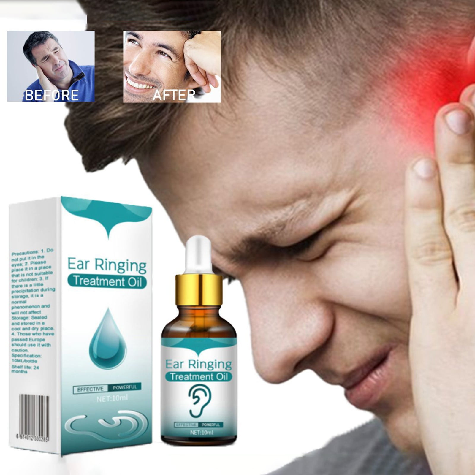 Japanese Ear Ringing Treatment Oil, Tinnitus Relief Drops, After 3 Weeks No  More Noise Sounds, Tinnitus Relief for Ringing Ears for Hearing Loss, and  Ear Pain Relief 10ml - Walmart.com