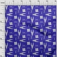 thumbnail image 2 of oneOone Organic Cotton Voile Fabric Arrow Sign & Check Kasuri Printed Fabric 1 Yard 42 Inch Wide, 2 of 4