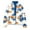 Blue, variant on Fiaer Fleece Jacket Women Ethnic Print Thermal Button down Sweatshirts Loose Fit Long Sleeve Lapel Collared Thickened Warm Tops with Pocket Navy XL