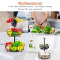 thumbnail image 6 of Fruit Basket, Metal Fruit Bowl With Triple Banana Holder for Hoom Decor Kitchen Counter, Black Halloween Decorations, 6 of 6