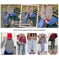 thumbnail image 5 of BTFBM Sweatshirt For Women Summer Crewneck Long Sleeve Oversized Striped Pullover Tops Y2K Clothes Workout Shirt, 5 of 10