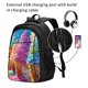 thumbnail image 2 of Balery Rainbow Melting Ice Cream Mochila con carga USB para hombre y mujer - Mochila impermeable y antirrobo para laptop con puerto USB para viajes, trabajo, 2 of 7