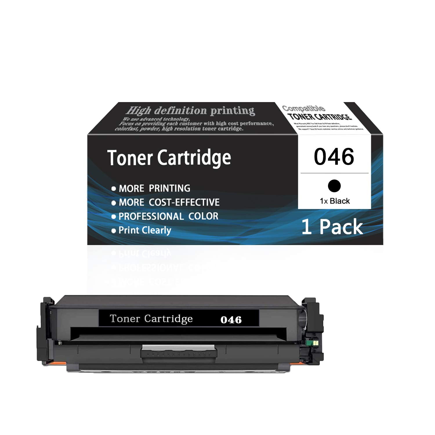 1 Pack 046 Black Toner Cartridge Replacement for Canon MF733Cdw