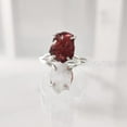thumbnail image 5 of Natural Garnet Moonstone Ring, Double Gemstone Ring, January June Birthstone, Bohemian, 925 Sterling Silver, Womens Ring, Christmas, Thanksgiving, Handmade, Statement Jewelry, Rough Gemstone Jewelry, 5 of 7
