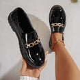 thumbnail image 3 of ZACPNCV Womens Plus Size Retro Loafers Round Toe Platform Low Heel Comfort Casual Shoes, 3 of 9