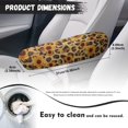 thumbnail image 7 of Yuyamidu Sunflower Car Seat Armrest Covers Leopard Print Armrest Cover for Car Sedan Van Anti-Scratch Automotive Armrest Protective Cover Car Interior Accessories, 7 of 7