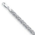 thumbnail image 3 of Auriga 925 Sterling Silver RHP 7.5mm Hollow Byzantine 7.5inch Bracelet for Women, 3 of 6