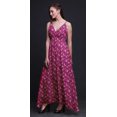 thumbnail image 2 of Bimba Robe Longue à Imprimé Floral pour Femmes, Bretelles Spaghetti, Col en V, Maxi, Tenue de Plage - XX-Grand, 2 of 5