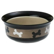 Angle View: 2 PK Petrageous Designs 6" 2 Cup City Pets Bones Bowl Hand Crafted