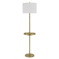thumbnail image 7 of 62" Brass Tray Table Floor Lamp With White Square Shade, 7 of 7