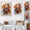 thumbnail image 4 of Designart "Impressionist Irish Setter III" Animals Dog Floater Framed Canvas Prints, 4 of 5