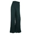 thumbnail image 4 of Cagogo Women's High Waisted Palazzo Pants Flowy Solid Long Trousers Elegant Party Lounge Casual Wide Leg Summer Beach Work Clothes, Green XL, 4 of 5