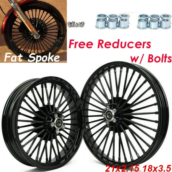 21x2.15 18x3.5 Fat Spoke Wheels Rim for Harley Dyna Street Bob FXDB 2006-2017 2007 2008 2009 2010