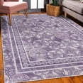 thumbnail image 3 of Floral Decorative Rug, Exotic Flower Petals in Rounds Geometric Tropical Jungle Composition, Quality Carpet for Bedroom Dorm and Living Room, 6 Sizes, Purple Violet and Lilac, by Ambesonne, 3 of 4
