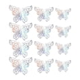 thumbnail image 1 of 12 piezas de pegatinas de pared con diseño de mariposa hueca en 3D para decoración de pared, 3 tamaños para decoración de coronas y globos Multi, 1 of 9