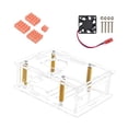 thumbnail image 1 of Para Raspberry Pi 5 Carcasa Acrílica Disipador Térmico Cobre Con Ventilador Refrigeración (modelo D), 1 of 5