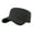 Black-Large size, variant on Cotton Twill Flat Top Peaked Hat Army Military Cadet Cap - Black