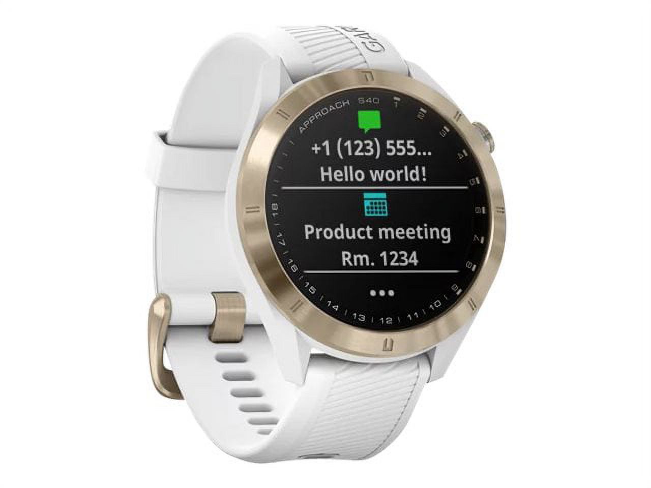 Garmin Approach S40 GPS Golf Smartwatch in White - image 3 of 7