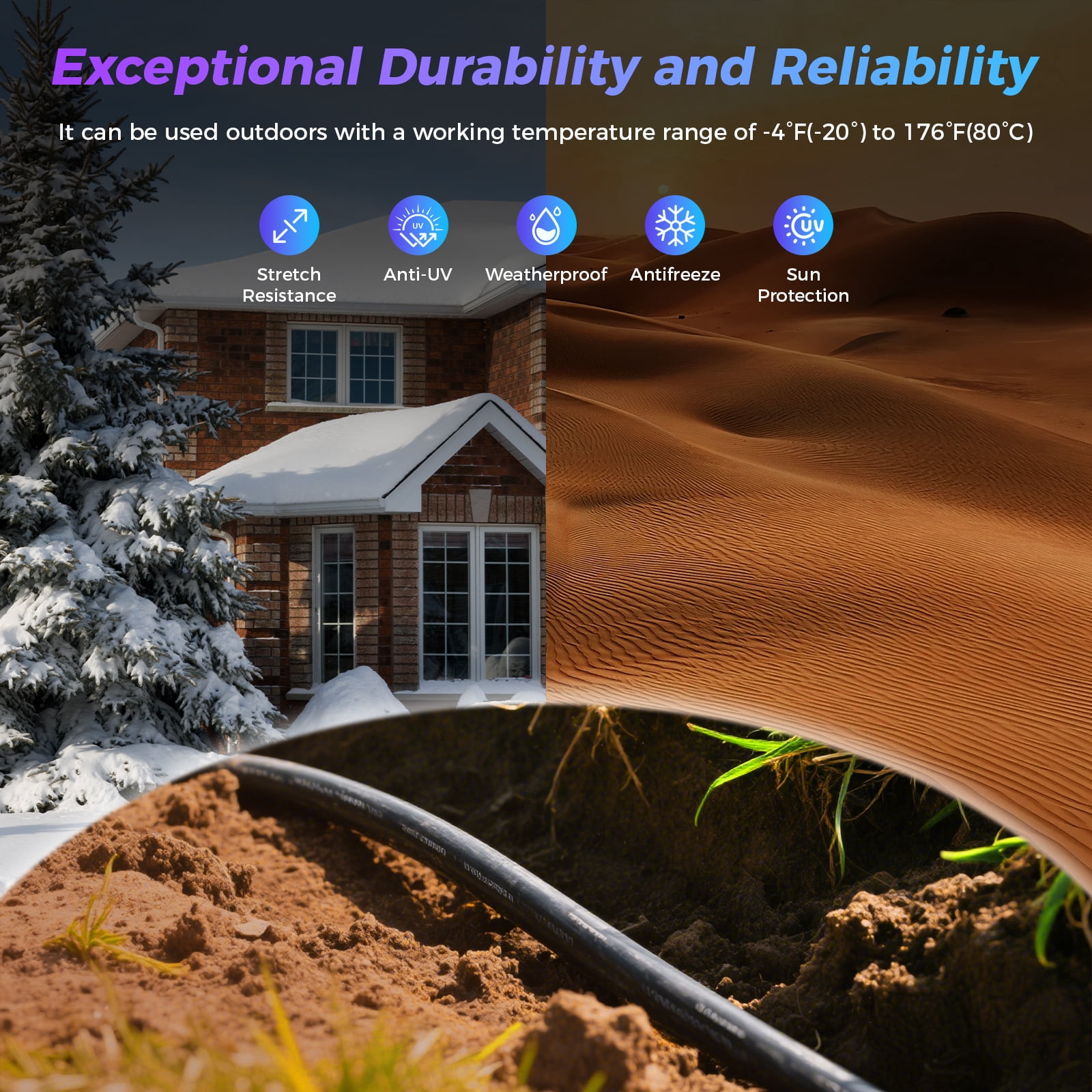Cat 8 Ethernet Cable 100 FT, Outdoor&Indoor High Speed Heavy Duty Network LAN Internet Cable 26AWG, 2000Mhz with Gold Plated RJ45, Weatherproof F/FTP UV Resistant for Router, Modem, PC, Gaming