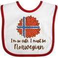 thumbnail image 3 of Inktastic I'm So Cute, I Must Be Norwegian Sunflower Boys or Girls Baby Bib, 3 of 4