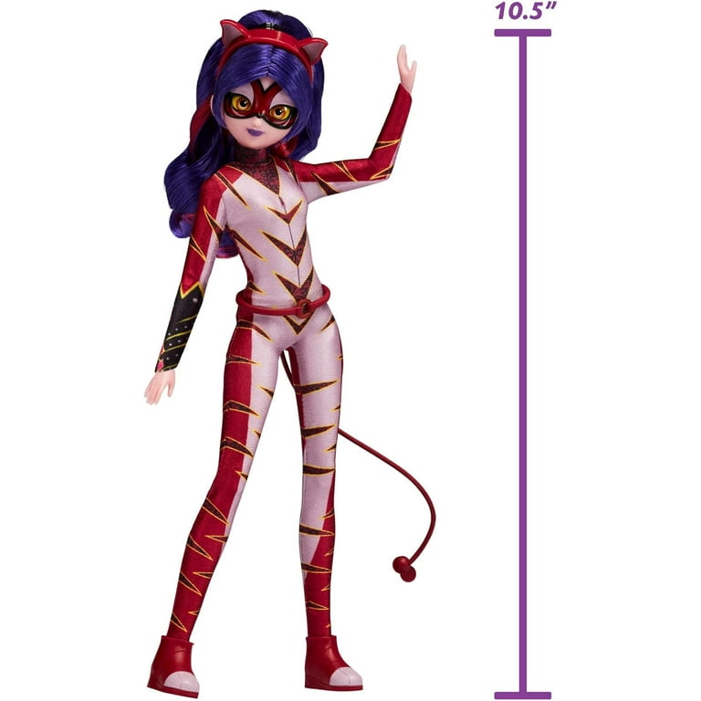 Miraculous Ladybug and Cat Noir Toys Fashion Doll | Articulated 26cm Doll with Accessories Kwami | Purple Tigress Figurine | Bandai Dolls