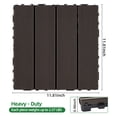 thumbnail image 6 of 9 PCS Heavy-duty  Recyclable Wood-plastic Interlocking Deck Tiles 11.8" X 11.8" Waterproof Outdoor And Indoor Flooring For Patio Balcony Porch Backyard Bedroom Coffee, 6 of 8