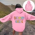 thumbnail image 4 of Women's Hoodies Sweatshirts Teacher Hoodies For Women First Day Back To School Sweatshirt with Pockets Long Sleeve Graphic Pullover Pink S, 4 of 6