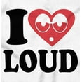 thumbnail image 2 of I Love Loud Heart Eyes Funny EDM Pot Plus Size Crewneck Graphic Tee Shirt Brisco Brands 2X, 2 of 5