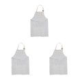 thumbnail image 1 of Delantal de cocina unisex Moyic de lino a prueba de grasa lavable reutilizable 3Conjunto Blanco, 1 of 6